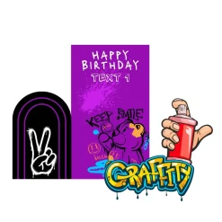 Street Graffiti Foam Core Birthday Backdrop Kit by PopScene™