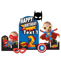 Superhero Training Foam Core Birthday Backdrop Kit by PopScene™