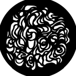 Swirls - Stock Gobo for Gobo Light Projectors - Choose your size!