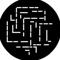 Symmetric 18 - Stock Gobo for Gobo Light Projectors - Choose your size!