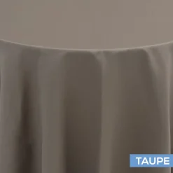 Taupe - Royal Slub Designer Tablecloth - Many Size Options