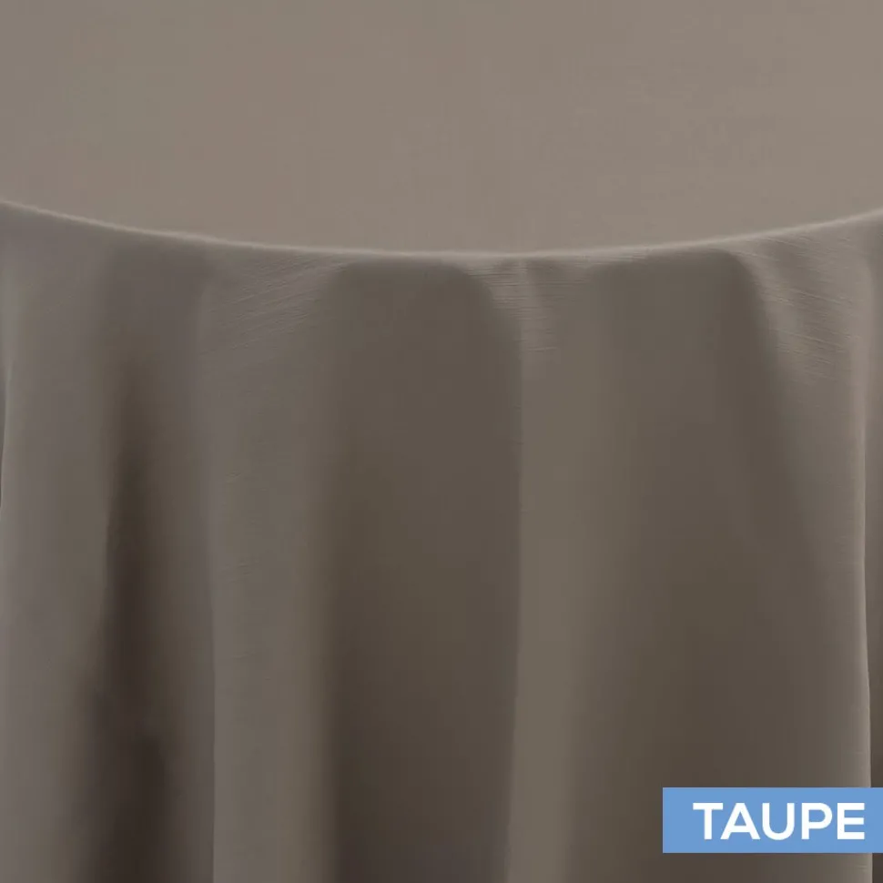Taupe - Royal Slub Designer Tablecloth - Many Size Options