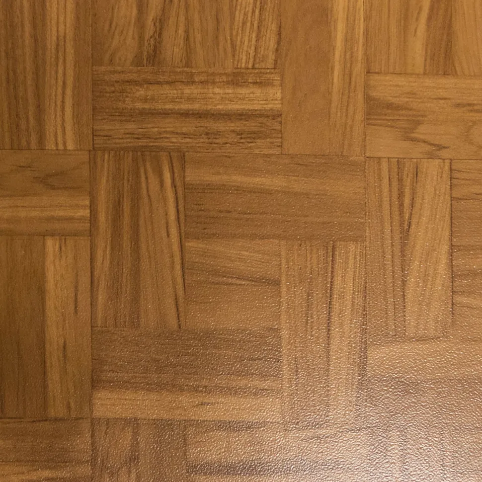 Teak Snaplock Dance Floor Set - Easy Assembly, Portable with Edging & Transport Cart! - 12" x 12" Tiles