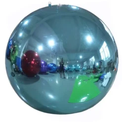 Teal Giant Inflatable Mirror Ball Sphere – Maxorb™ Reflective Ceiling Event Decor – Commercial Installation Sizes