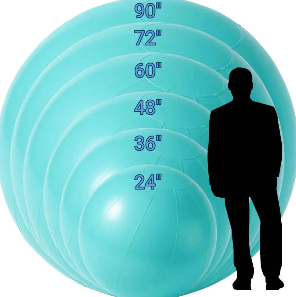 Teal Giant Inflatable Modern Ball Sphere – Maxorb™ Event Decor – Commercial Installation Sizes