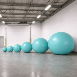 Teal Giant Inflatable Modern Ball Sphere – Maxorb™ Event Decor – Commercial Installation Sizes