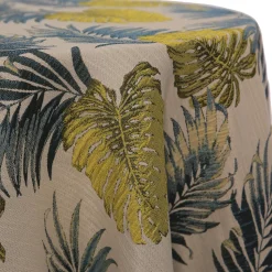 Teal/Lime - Tahiti Tablecloths - DOUBLE-SIDED - MANY SIZE OPTIONS