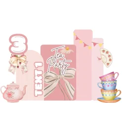 Tea Party Foam Core Birthday Backdrop Kit by PopScene™