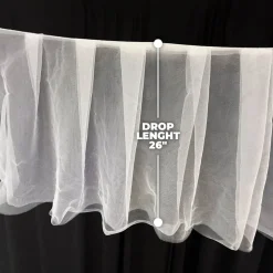 The Double Ruffle™ Tulle Hanging Ceiling Drape - Choose Size