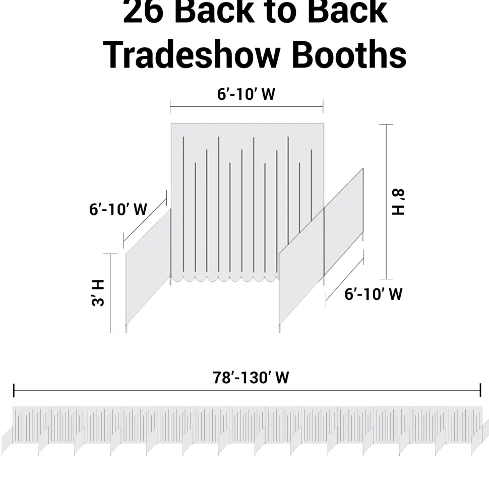 Trade Show Booth Package - 26 "Back-to-Back" Trade Show Booths