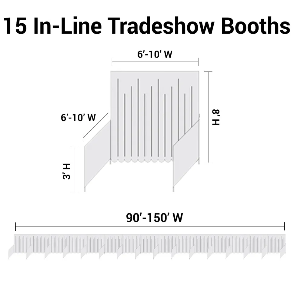 Trade Show Booth Package - 15 "In Line" Trade Show Booths