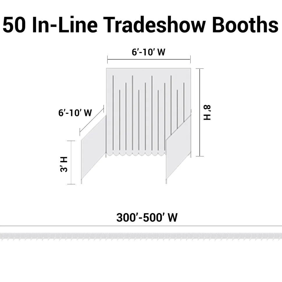 Trade Show Booth Package - 50 "In Line" Trade Show Booths