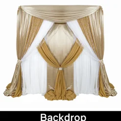 Traditional Theme Pro-Designed Backdrop or 4 Post Canopy Kit - 6ft-10ft Tall