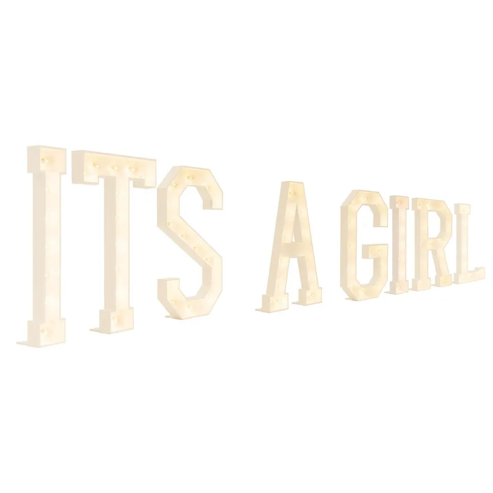 Traditional Wood Marquee "ITS A GIRL"