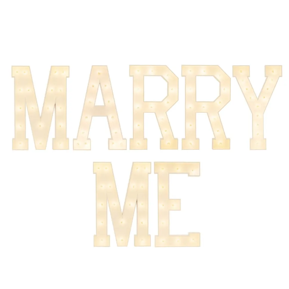 Traditional Wood Marquee "MARRY ME"