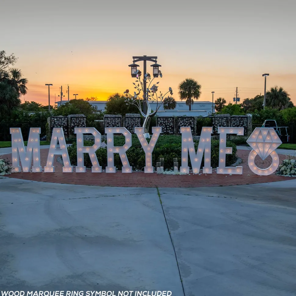 Traditional Wood Marquee "MARRY ME"