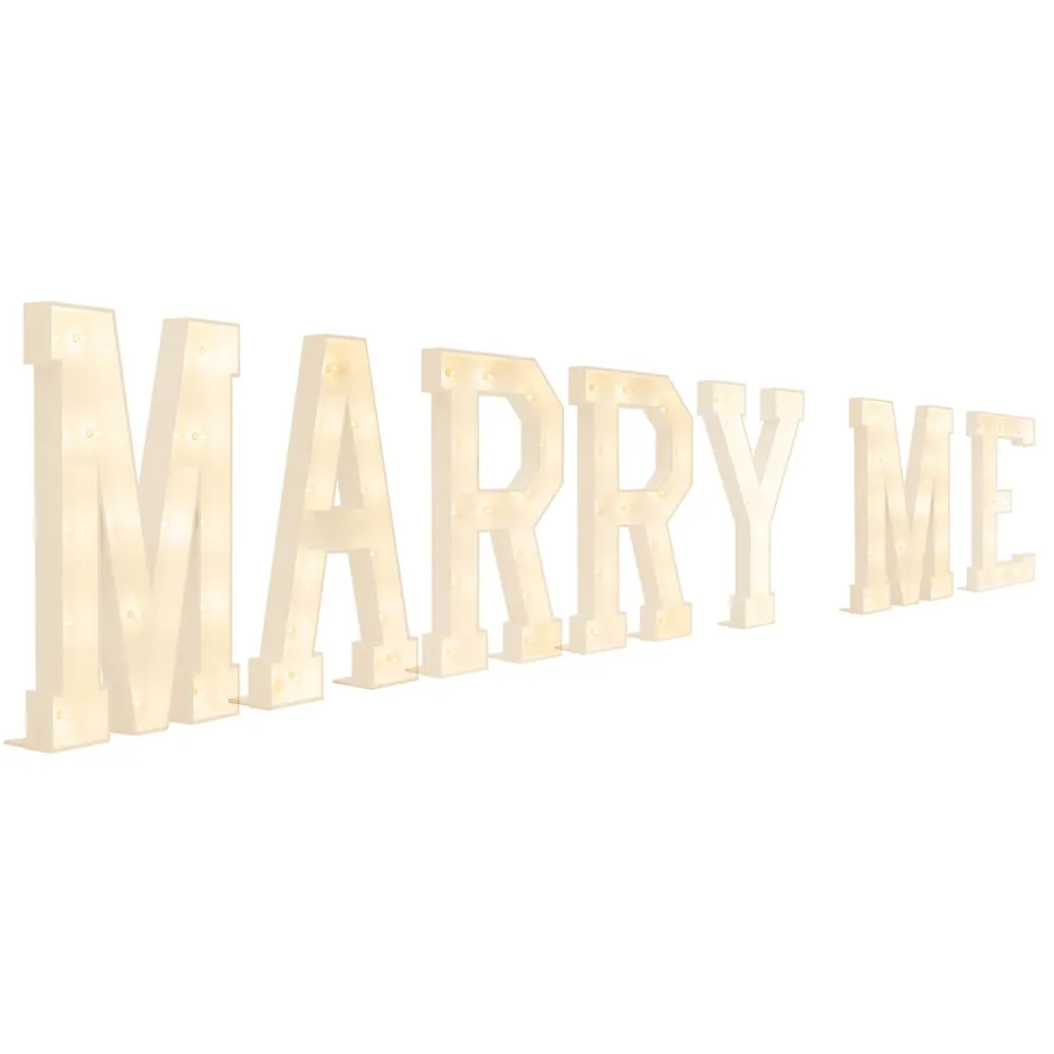 Traditional Wood Marquee "MARRY ME"