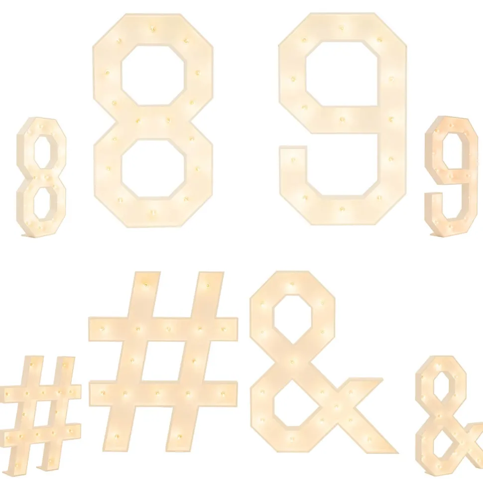 Traditional Wood Marquee Numbers & Symbols