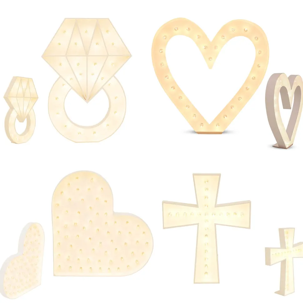 Traditional Wood Marquee Numbers & Symbols