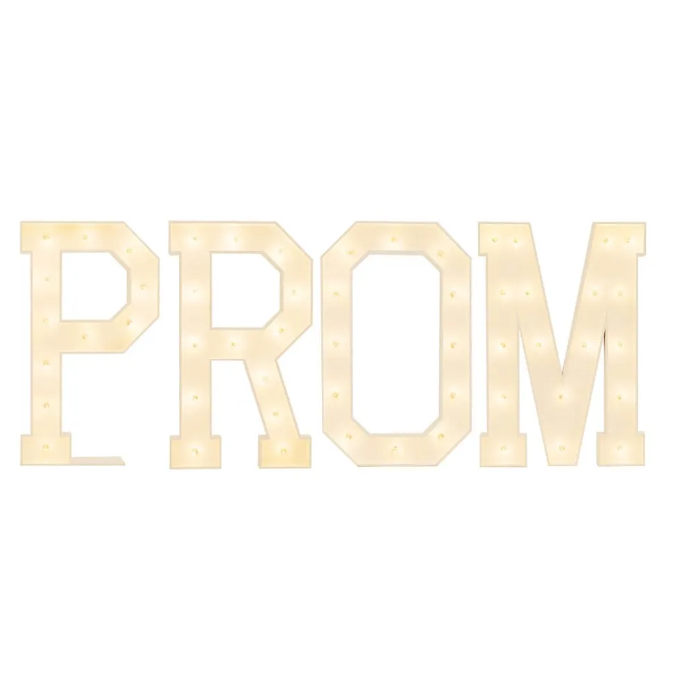 Traditional Wood Marquee "PROM"