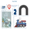 Train Party Foam Core Birthday Backdrop Kit by PopScene™