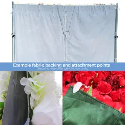 Turquoise Mixed Floral Wall - Curtain Style - Easy Install! Select Size