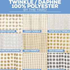 Twinkle / Daphne Lace Table Overlay by Eastern Mills - Cream Daphne - Many Size Options