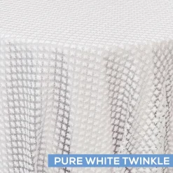 Twinkle / Daphne Lace Table Overlay by Eastern Mills - Pure White Twinkle - Many Size Options