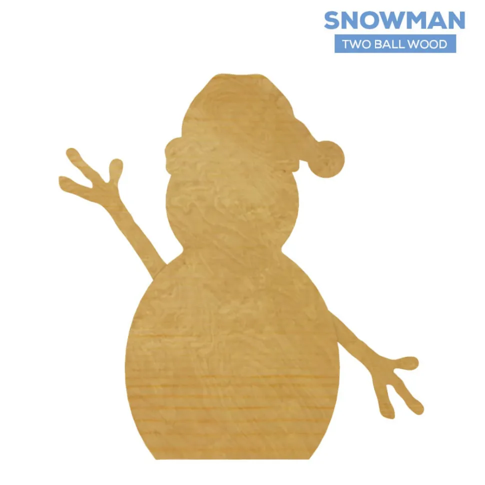Two Ball Wood Snowman - Choose your Size