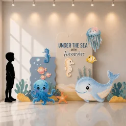 Under the Sea Foam Core Birthday Backdrop Kit by PopScene™