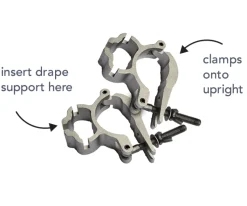 2 Universal Drape Support Clamp - Pair