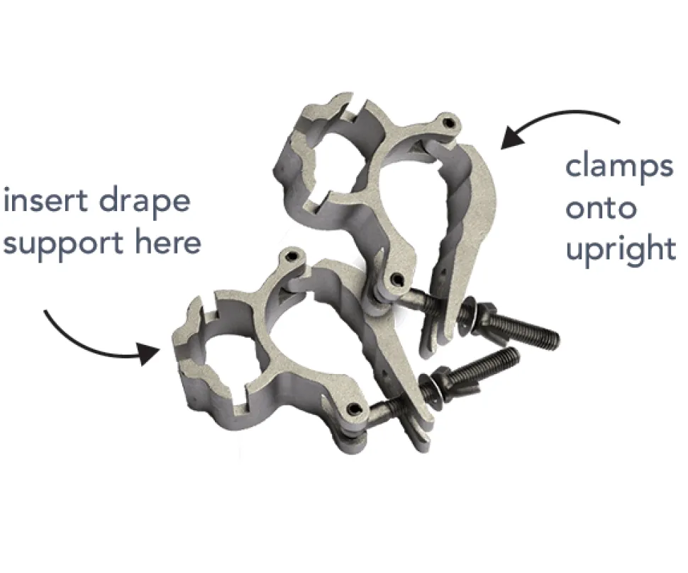 2 Universal Drape Support Clamp - Pair