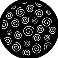 U Swirls - Stock Gobo for Gobo Light Projectors - Choose your size!