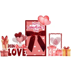 Valentines day 1 Foam Core Birthday Backdrop Kit by PopScene™