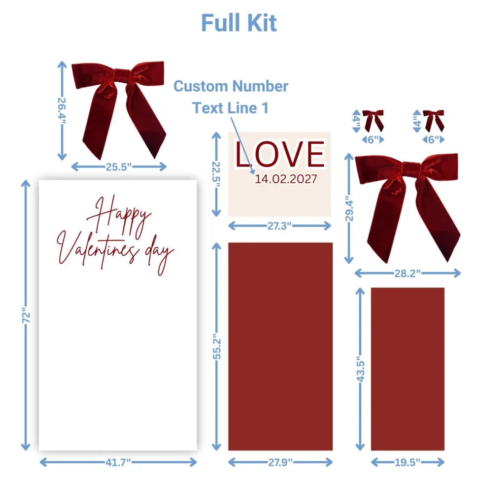 Valentines day 2 Foam Core Birthday Backdrop Kit by PopScene™
