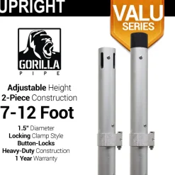Valu Series - 7-12ft Adjustable Slip-Fit 1.5" Upright