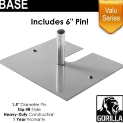 Valu Series - 16in x 14in Standard Duty 6" x 1.5" Base (Up to 8ft)