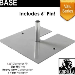Valu Series - 15in x 15in Standard Duty 6" x 1.5" Base (Up to 8ft)