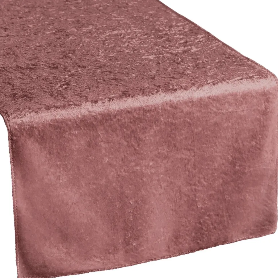 Velvet Table Runner - Dark Dusty Rose/Mauve