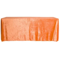 Velvet 90"x132" Rectangular Tablecloth - Orange