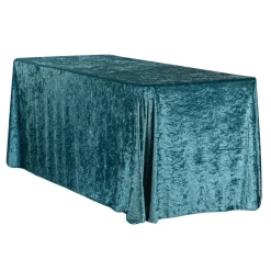 Velvet 90"x156" Rectangular Tablecloth - Dark Turquoise