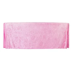 Velvet 90"x156" Rectangular Tablecloth - Pink
