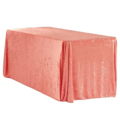 Velvet 90"x156" Rectangular Tablecloth - Coral