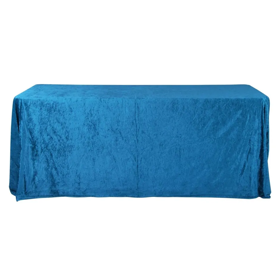 Velvet 90"x132" Rectangular Tablecloth - Dark Teal