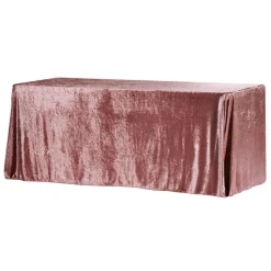 Velvet 90"x132" Rectangular Tablecloth - Dark Dusty Rose/Mauve