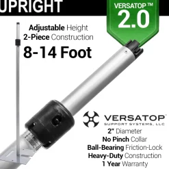 Versatop™ 2.0® - 7-Panel Pipe and Drape Kit / Backdrop - 8-14 Feet Tall (Adjustable)