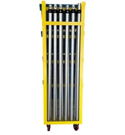 Vertical Combo Cart with (4 pcs) Blue Reusable Storage Containers