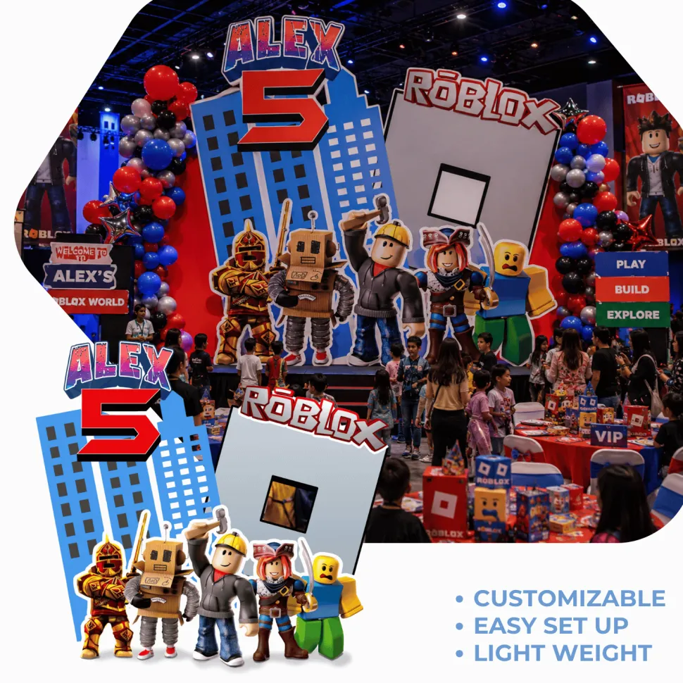 Video Games - Mario Foam Core Birthday Backdrop Kit by PopScene™