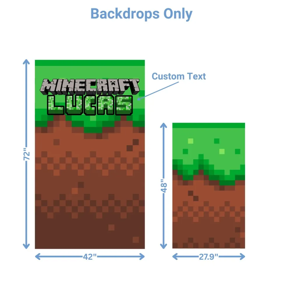 Video Games - Minecraft Foam Core Birthday Backdrop Kit by PopScene™
