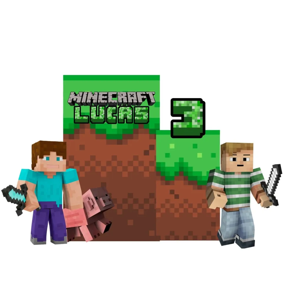Video Games - Minecraft Foam Core Birthday Backdrop Kit by PopScene™